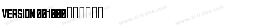 Version 001000字体转换